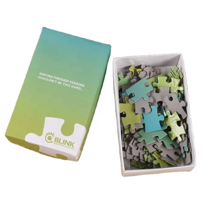 Wholesale Jigsaw Puzzle Custom Printed 500 1000 piece Thick Chipboard Kids Toy Educational Puzzle adult jigsaw puzzles