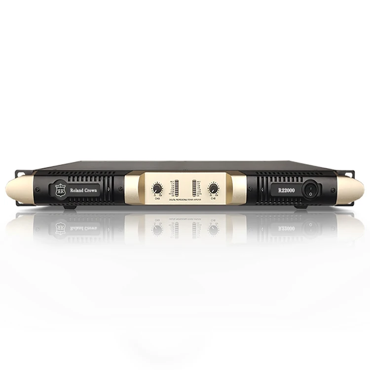 Roland Crown Digital dj systems power amplifier 2 channel 2000 watts R2-2000 1U 2 channel stereo amplifier power