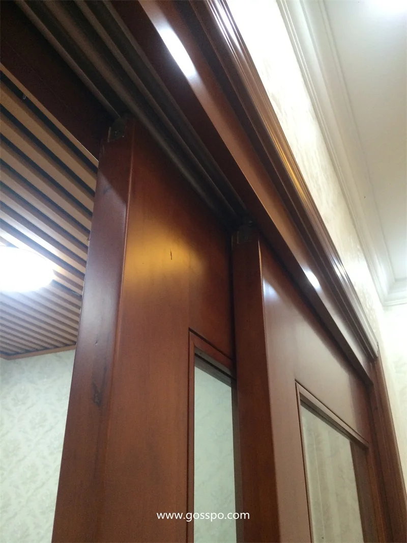 
XS3-022 Bathroom wood frame sliding glass door swing kitchen door 