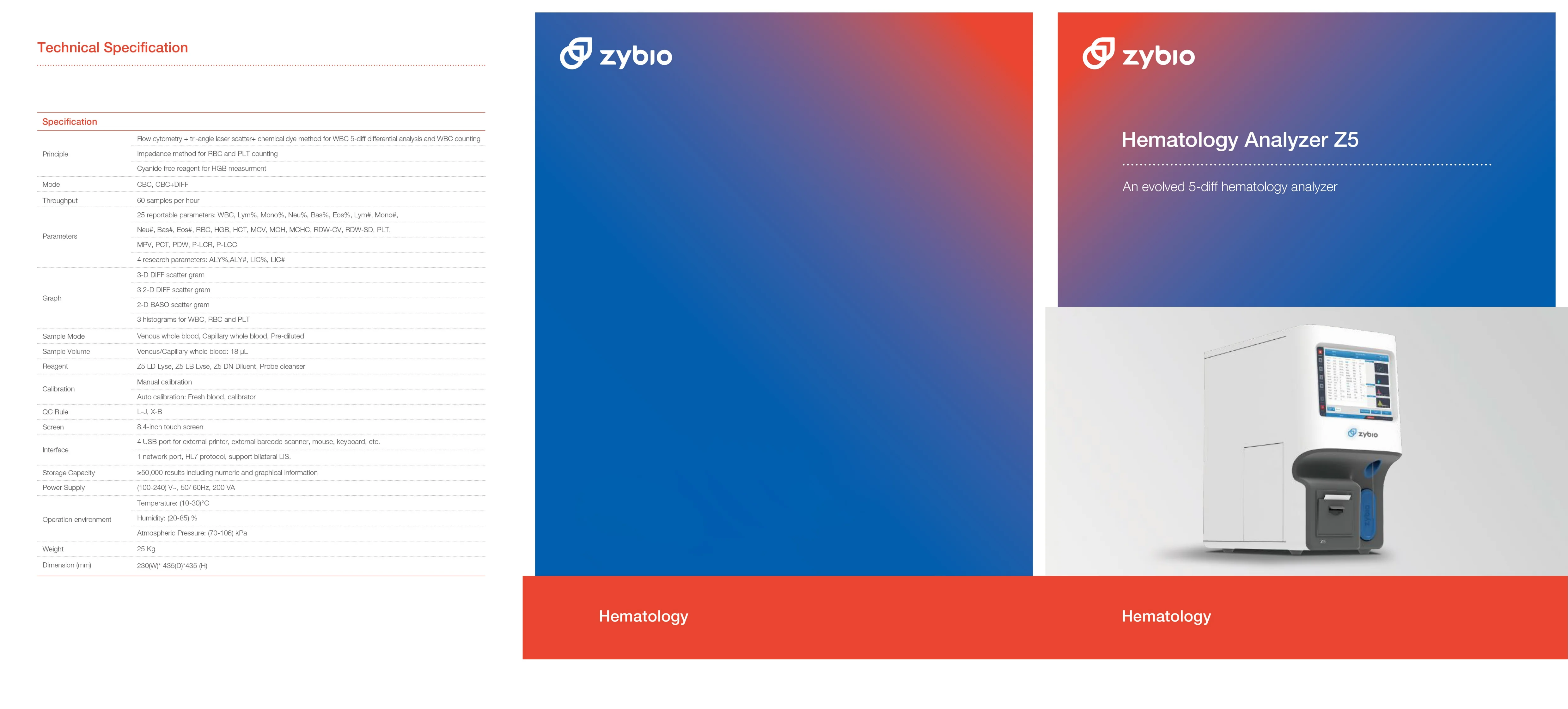 Машина для анализа крови zybio z5 cbc гематологический анализатор 5 частей инструменты клинического цена реагента