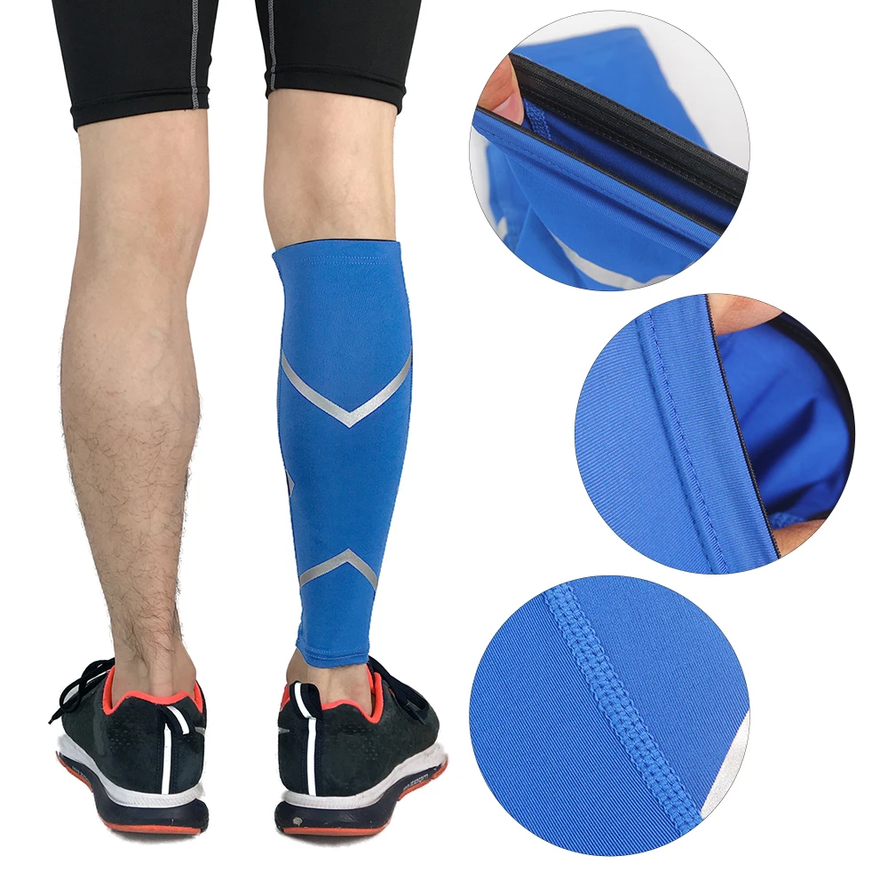 Comfortable Stretch Running Basketball Cycling Long Riding Fitness Exercise Sports Compression Calf Leg Supports Cover Sleeve