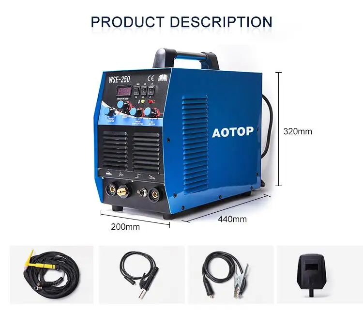 
WSE-250 AC DC TIG WELDING MACHINE WITH 2T 4T 