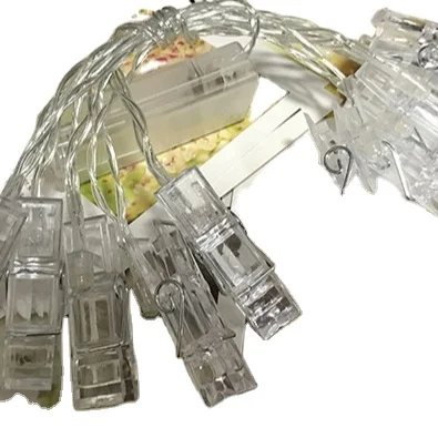 
Warm color clip 6 meters 40 lights-USB type led photo wall clip small lantern decoration light 