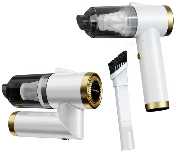 New Powerfull Suction Portable  Rechargeable Wet and Dry Vehicle Vacuum Cleaner for Car Wash Black White Tools Motor