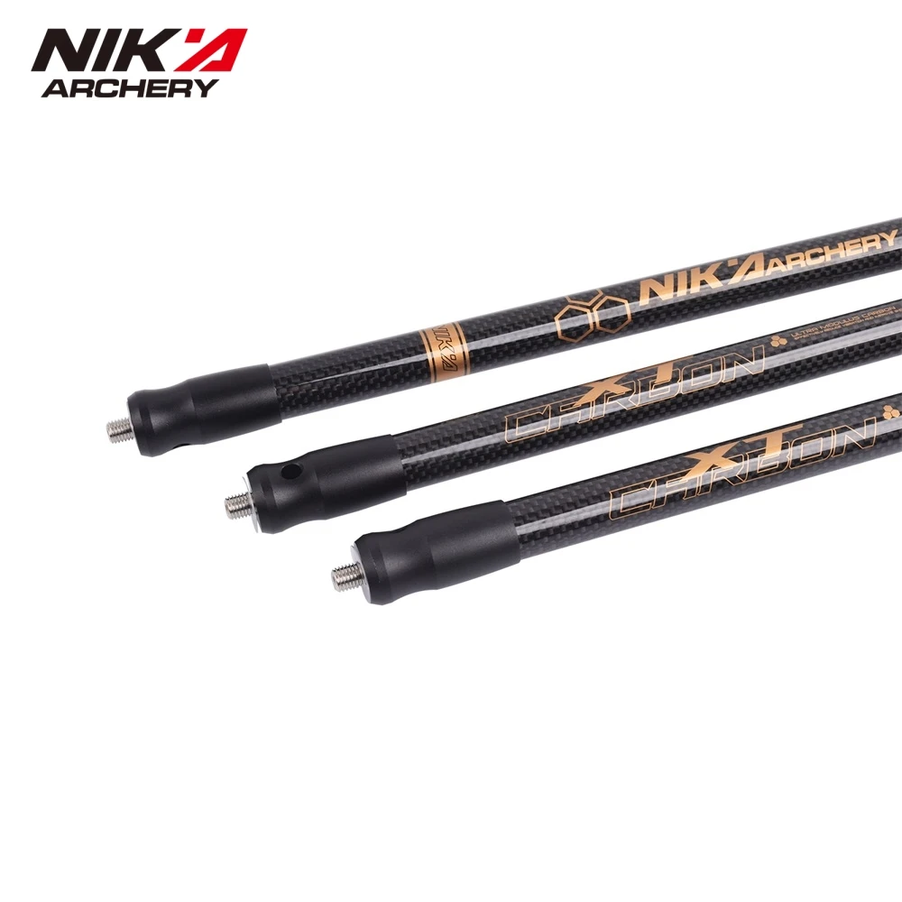Nika Archery XT Carbon Fiber Bow Stabilizer 3/4/5/10/12/26/28/30 Inch 18mm Damping Rod for Recurve and Compound Bows