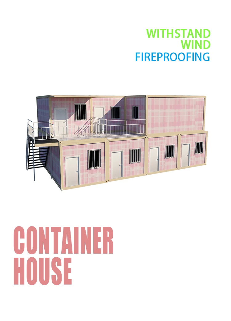 High Quality Pack Shipping Container Two Bedroom Prefab Container House  Garage Storage Foldable Homes