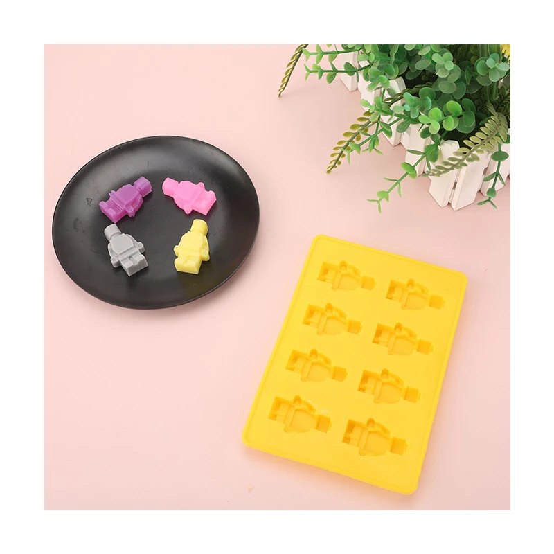 Most Popular In 2022 DIY 5 Even Chocolate Fondant Ice Making 3D Robot Chocolate Silicone Molds