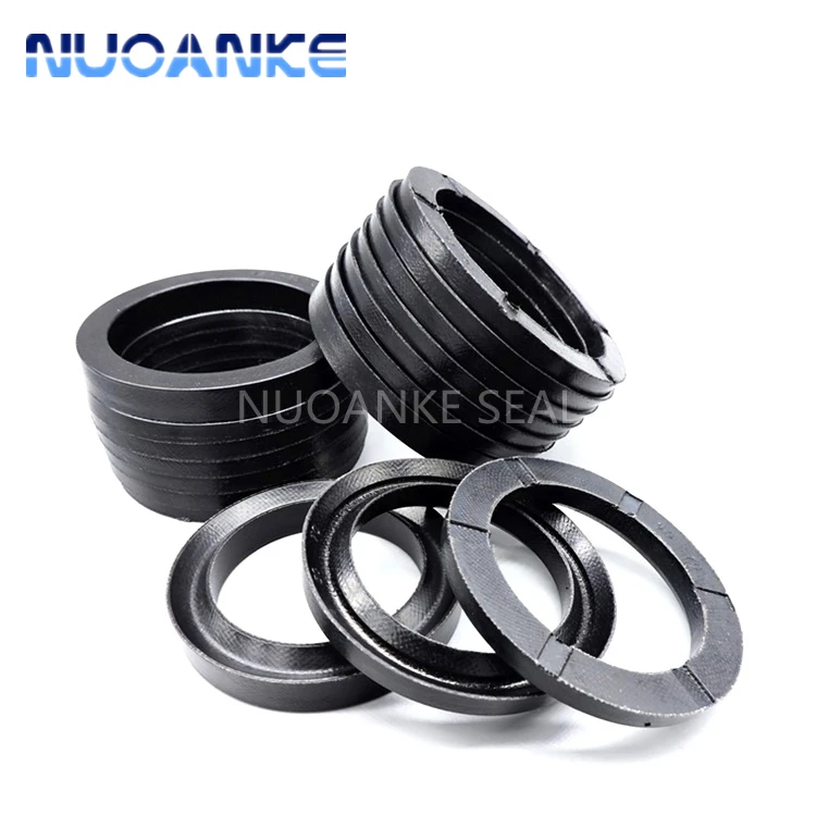 High Pressure VES Fabric V Shape Combined Seal Ring Set NBR FKM V Seal Hydraulic Cylinder Rod VES Packing Seal