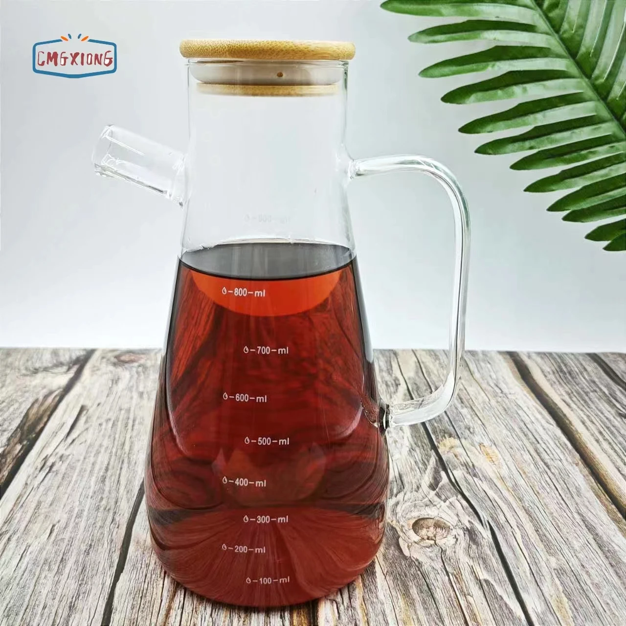 Wholesale 900ml Glass Cooking Olive Oil Pot Seasoning Salt Sugar Sealed Condiment Jar Kitchen Storage Container