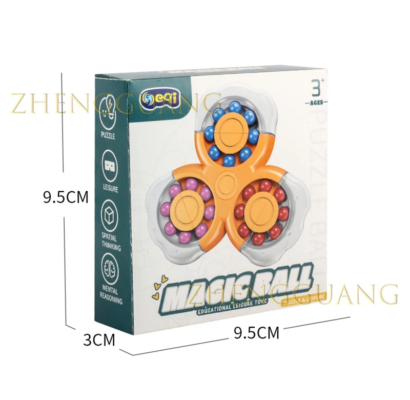 Zhengguang Toys Kids Decompression Toys Magic Cube Games Rotating Magic Beans Fidget Cube With Fingertips