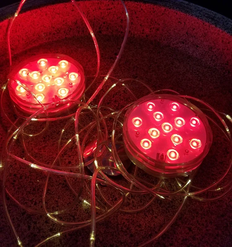 RGB Pond Light for Wedding Party Pool Multi Color Battery Powered Vase Based Floral Lamp Submersible LED Lights Waterproof