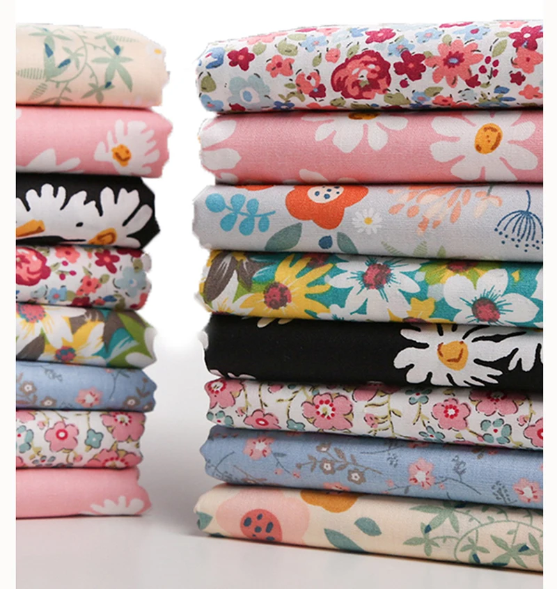 
140CMx50CM floral poplin cotton fabric dress patchwork fabric used for hair bow sewing tissue cotton cloth 