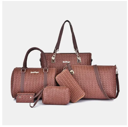 
6-piece ladies handbag all-match handbag pillow woman leather handbag OEM 