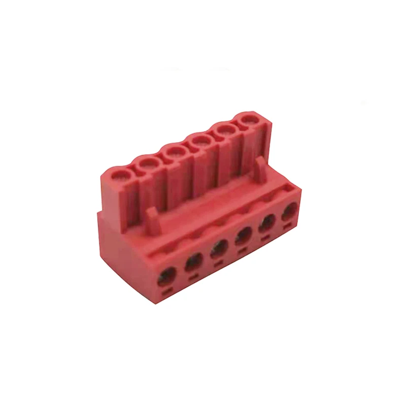 Красные 5,0 мм 5,08 мм подключаемые клеммные колодки 90 градусов гнездовой разъем в PCB блок коннектор