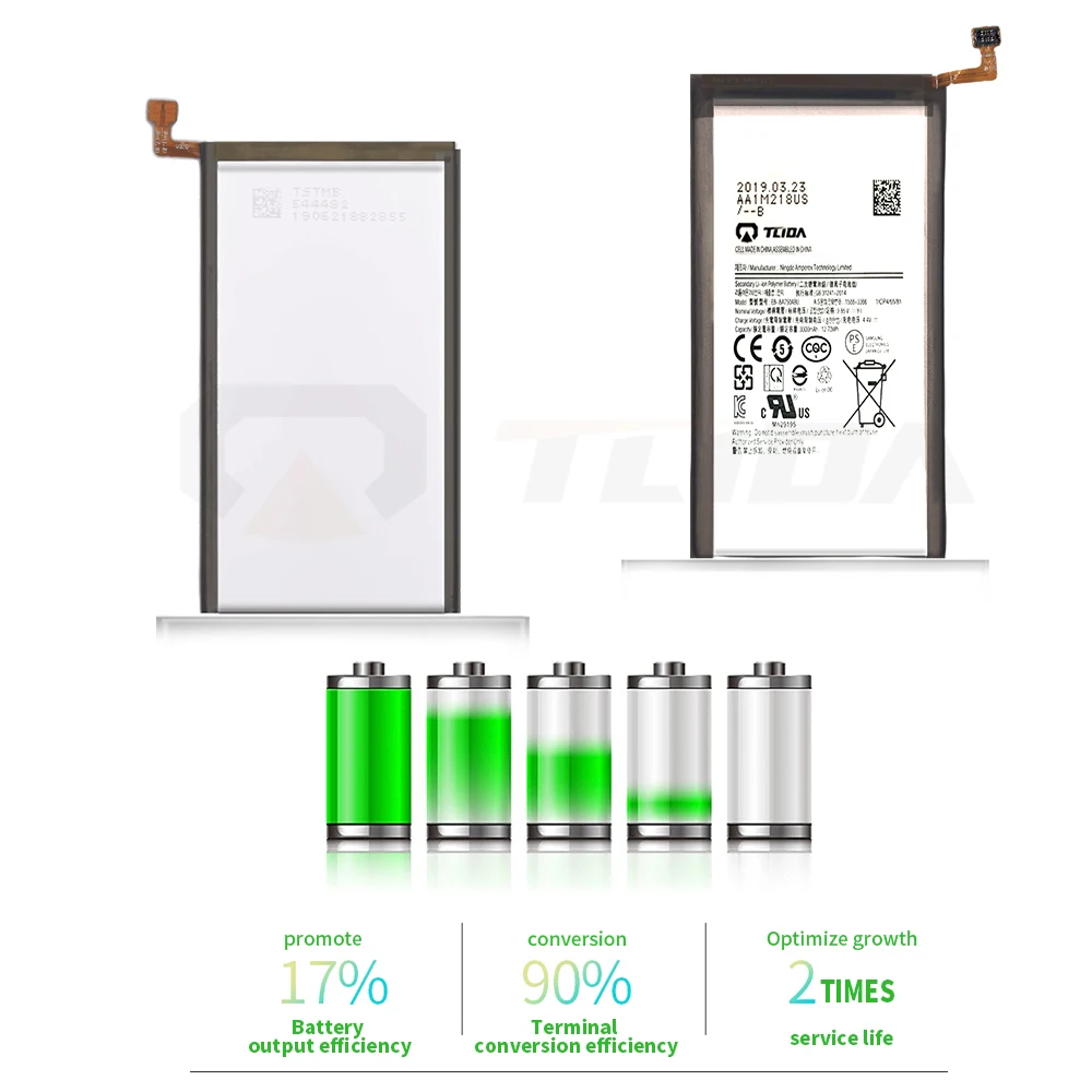TLIDA OEM Original android mobile cell Phone batteries prices s6 S20 S9 S10 battery for samsung galaxy note 8 battery