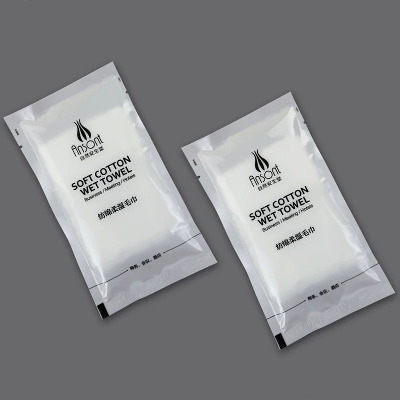 disposable cotton refreshing wet hand towels Moist Towel single pack wet Napkin