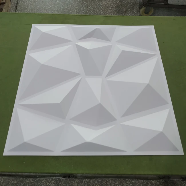 Diamond 3d pvc wall panel interior background decoration pvc wallpapers 3d pvc wall cladding sheet
