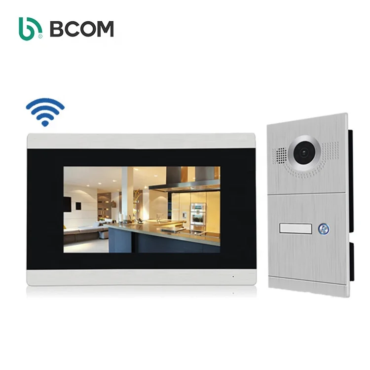 Bcom Tuya Ip Door Bell Doorbells for Multiple Apartments , Apartment Tuya Wired Video Doorbell with Monitor Modern Villa CN;GUA