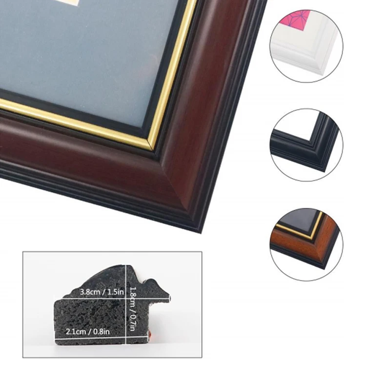 Customization Eco-Friendly Certificate Diploma Photo Frames with Black Over Gold Double Mat