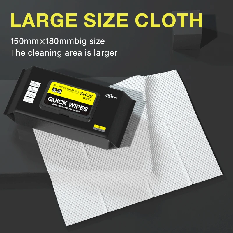 Disposable Thick Nonwoven Cleaning Sneaker and Care Dissolving Wipes Sport Shoes Wet Wipes