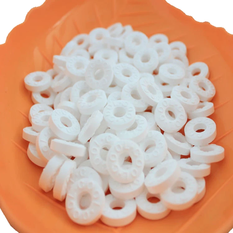 factory price Vitamin C tablet custom made sweet sugar free press candy mint flavor tablet candies