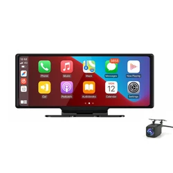 10.26 Inch 4k dashcam camera with Wireless CarPlay Android AUTO Multimedia Audio car dvr camera Video Recorder car monitor