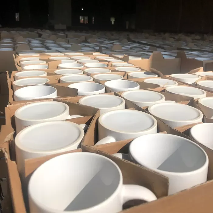 Sublimation blank 10oz  customized printing Ceramic Mug with Curled Rim