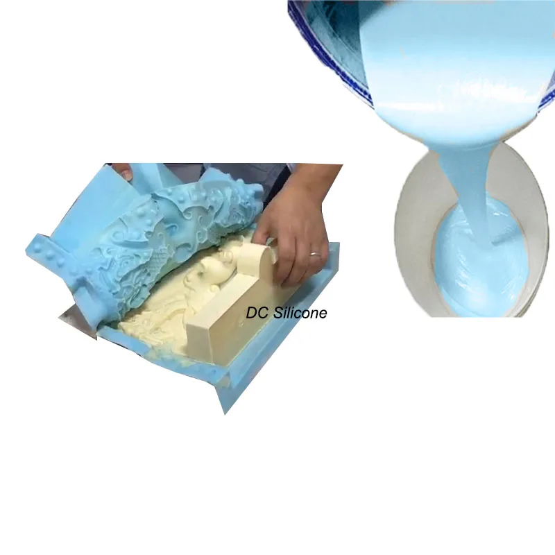 Reasonable Price Room Temperature Cured RTV-2 Liquid Silicone Rubber For Gypsum Sculpture mold Make