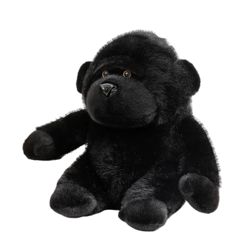 Factory Selling Wholesale Black Monkey Doll Orangutan Stuffed Zoo Gorilla Plush Toy