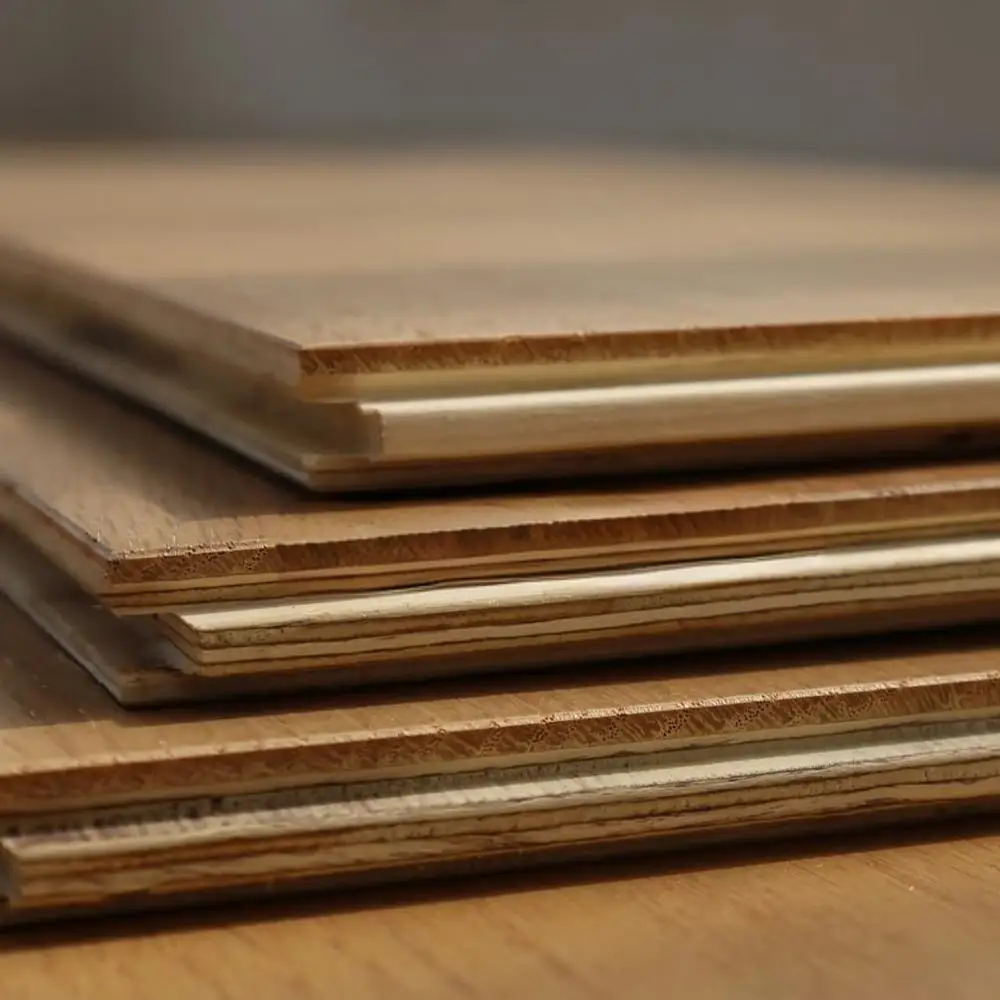 Neoclassical Style Natural Oak Solid Wood Flooring Smooth Engineering Wood Flooring