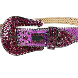 Модный женский ремень в западном стиле из джинсовой ткани со съемной большой пряжкой мужской ремень с инкрустацией стразами и заклепками для мужчин