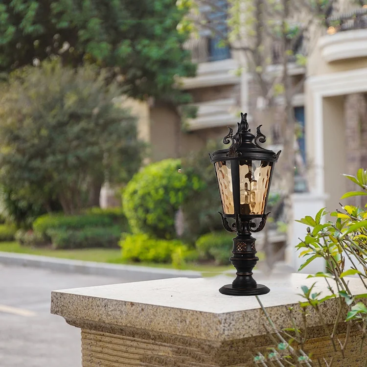 Casa Marseille Outdoor Lantern Pier Mount Fence Post Light Decorative Gate Lamp aluminum Pillar Light Pier Mount outdoor Light
