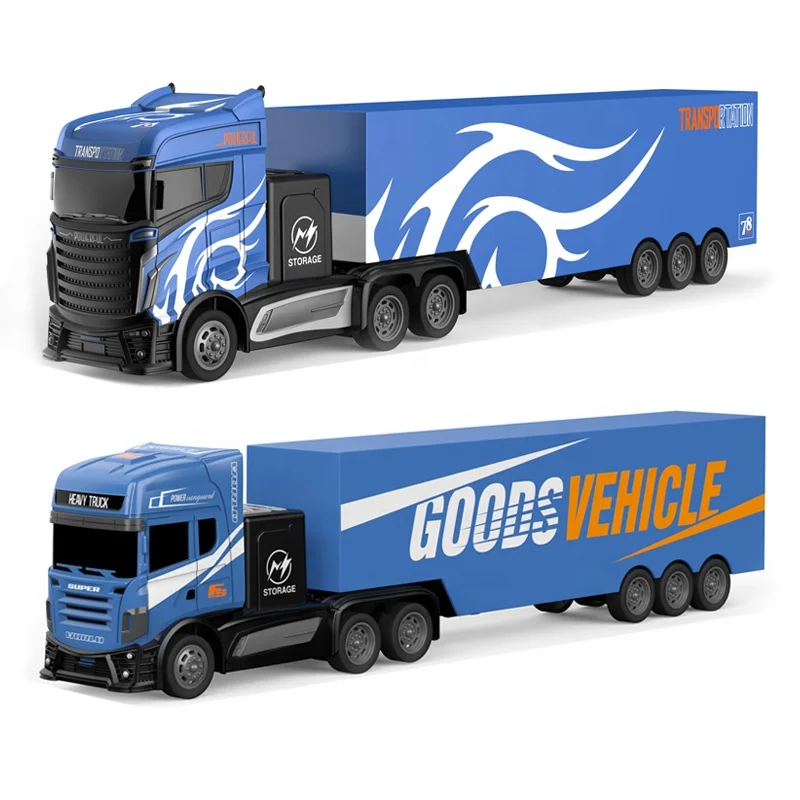 Toy rc truck 1:16 remote control car container transport vehicle toys for child