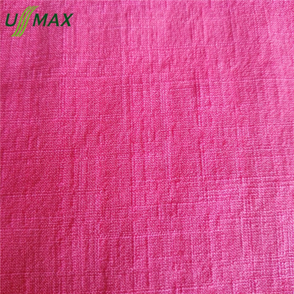 nylon rayon spandex weft stretch linen like fabric