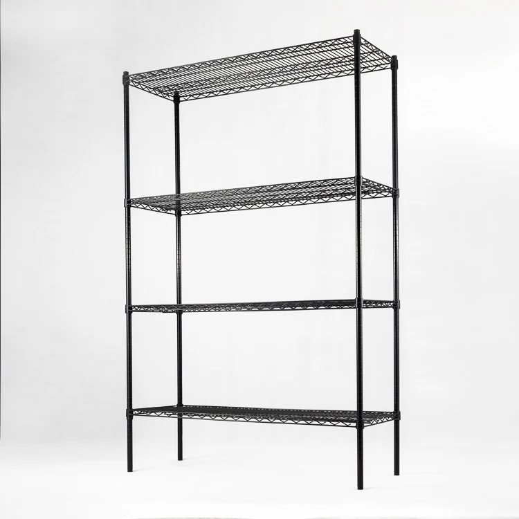 Metal Storage 4 tier chrome  shelving  unit  wire racking  shelving shelf