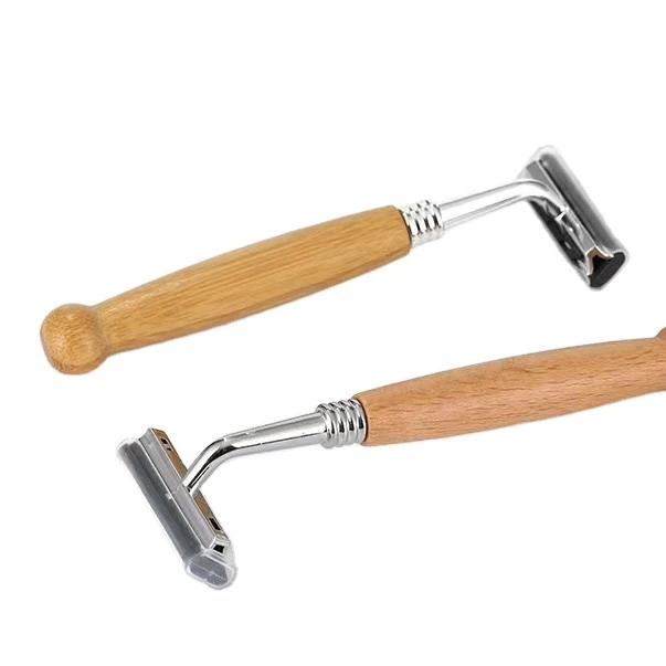 Wholesale High Quality Disposable Eco Bamboo Handle Safety Biodegradable Shaving Razors for Men