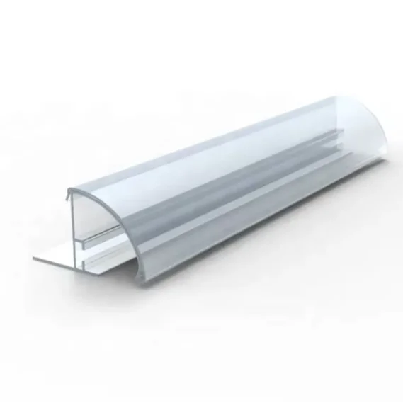 Clear PVC Plastic Bullnose Data Strip Self Adhesive Snap On Price Tag Display Label Holder for Supermarket Shelves
