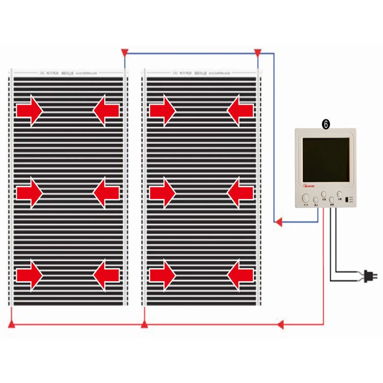 High Glass Graphene PTC Heating Film Korea Energy Saving Anti-overheat Black Infrared Electric Warm Floor Film