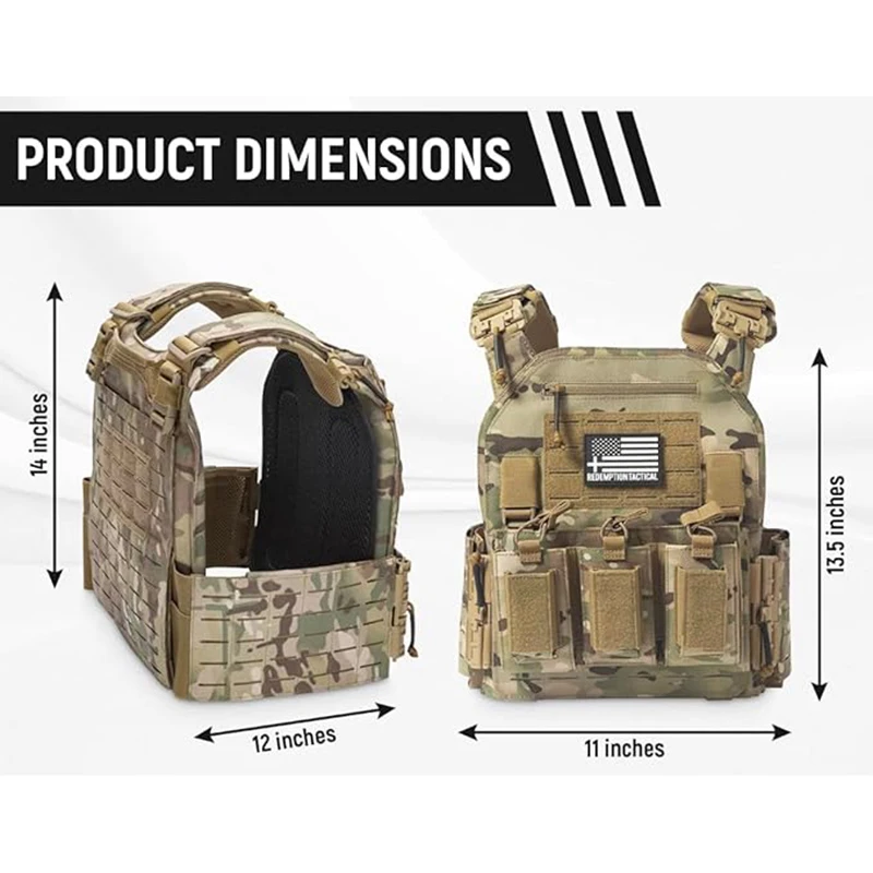 Vancharli Manufacture Wholesale Quick Release Buckles Lightweight Tactical Vest Bag with Side Cummerbund Pouches