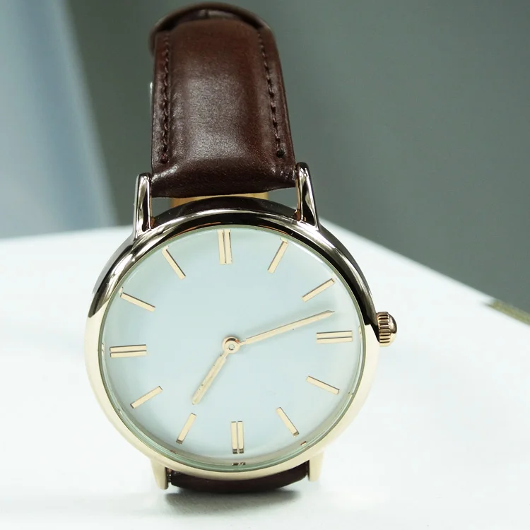 Sample accepted brand your logo men leather watches 40mm ali baba online store waterproof 5ATM male size wristwatches