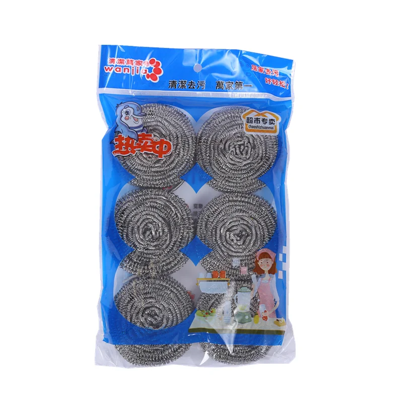 Hot selling kitchen scrubber and pot cleaning 410 430 metal iron wire scouring pads cleaning ball stainless steel scourer