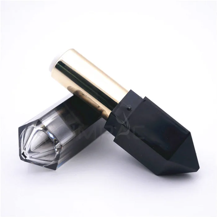 Gradient black luxury lipstick containers and packaging for lip balm