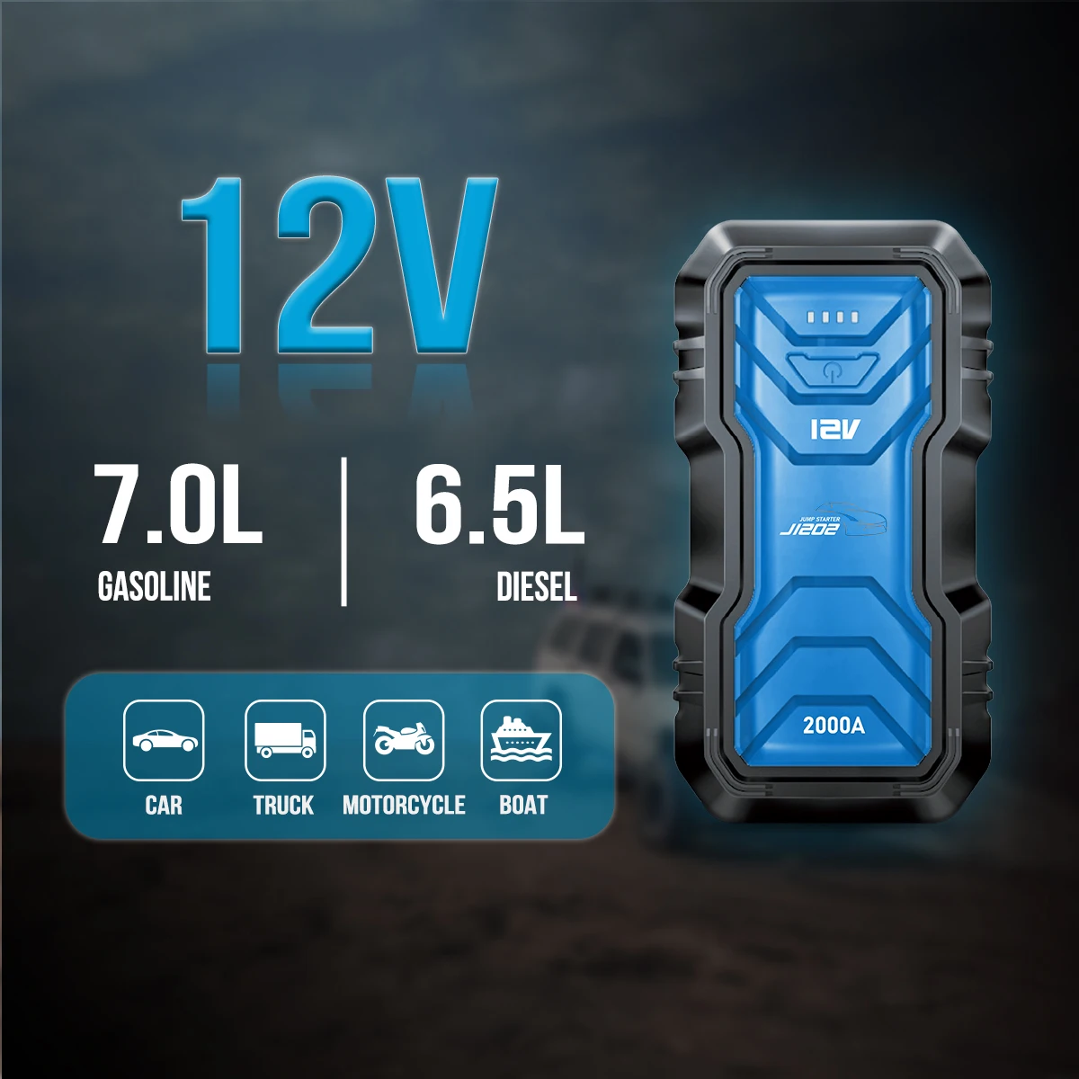 UltraSafe Battery Booster Pack Car Jump Starter 12V 2000A Jump Starter Power Bank For Vehicles Car