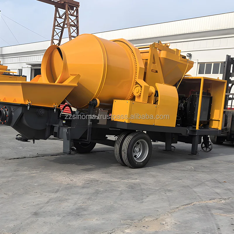 mobile concrete pump with mixer with diesel engine concrete pumps concrete mixer truck