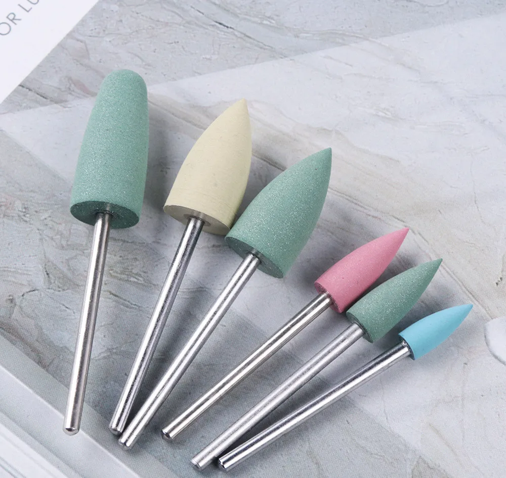 6PCS  Tungsten Steel Pedicure Tool Carbide Metal Grinding Electric Nail Art Drill Bit Set