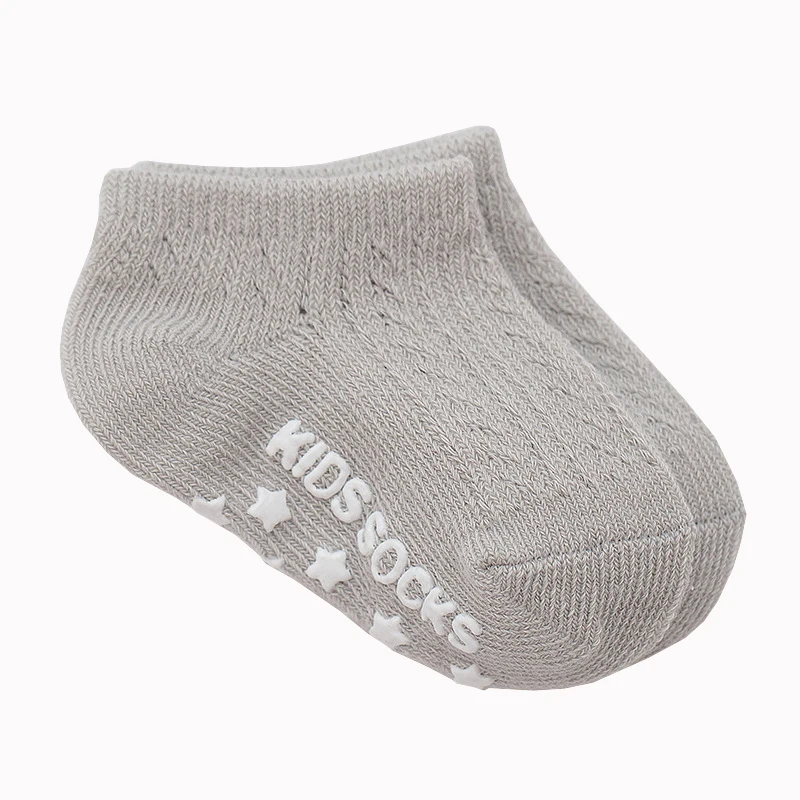 Summer mesh thin non-slip socks baby socks combed cotton kids breathable ankle socks