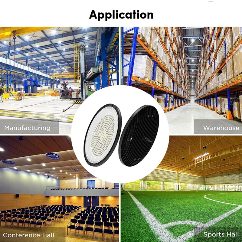IP65 High Bay Light Multiple Power CCT Selection 100W 150W 200W 300W Warehouse UFO Led High Bay Light