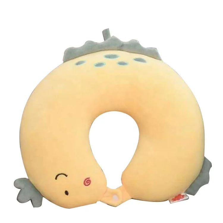 Factory Wholesale Soft comfy colorful plane travel office nap Plush cartoon animal U Shape Neck Massage Pillow
