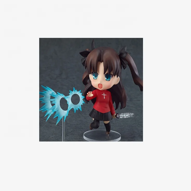 Cute Clay man Tohsaka Rin 409# Vinyl Action Figures Face changing doll Battle dress Model Toy  Fate/stay night