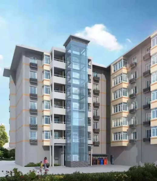 Маленький автоматический пассажирский панорамный стеклянный лифт для домашнего подъемника